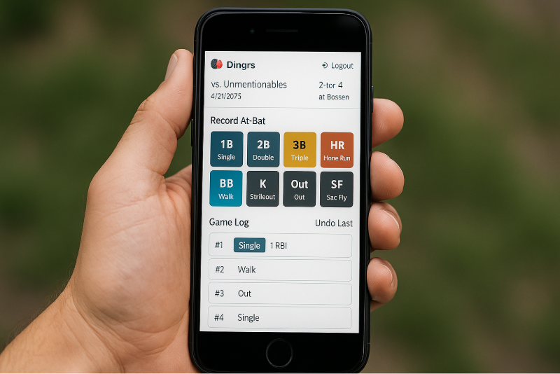 Game recording interface on mobile